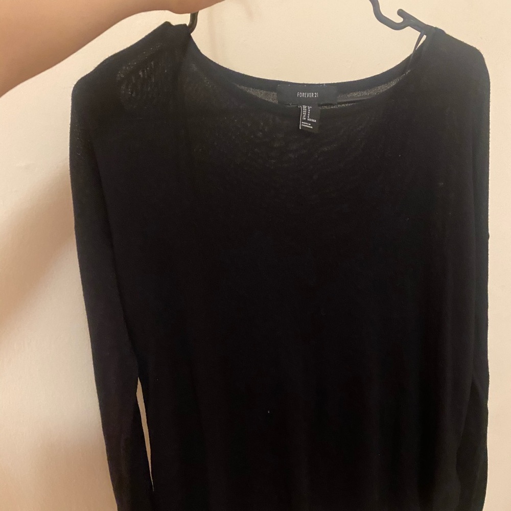 FOREVER 21Black Long Sleeve Top ( forever 21 )